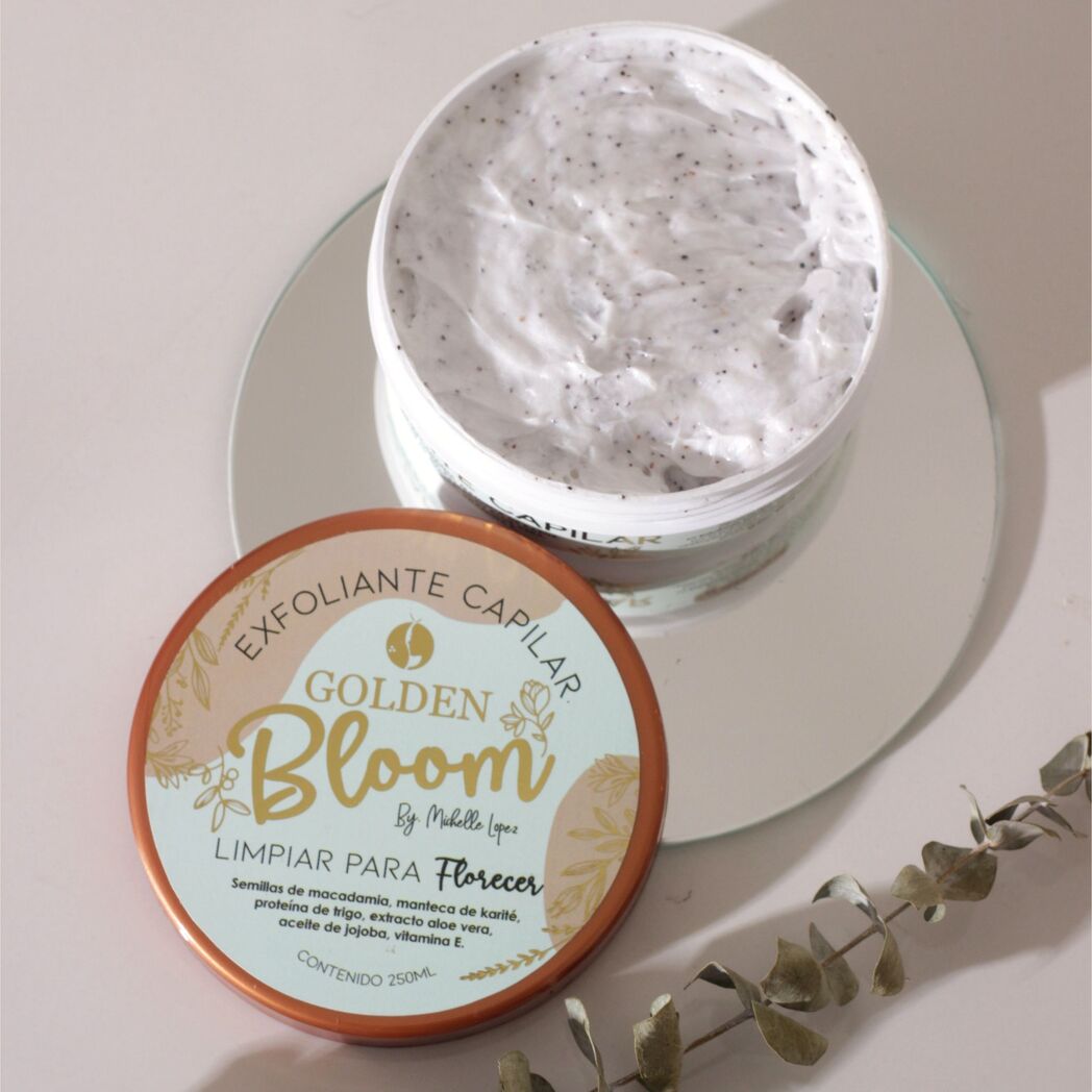Golden Bloom - Exfoliante Capilar + Masajeador Bundle - Golden Coconut